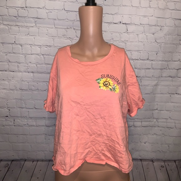 french pastry Tops - French Pastry Orange & Yellow Shirt sz XL